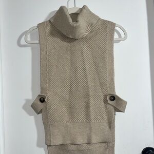 Bannana Republic Cream Turtleneck Sweater Vest
